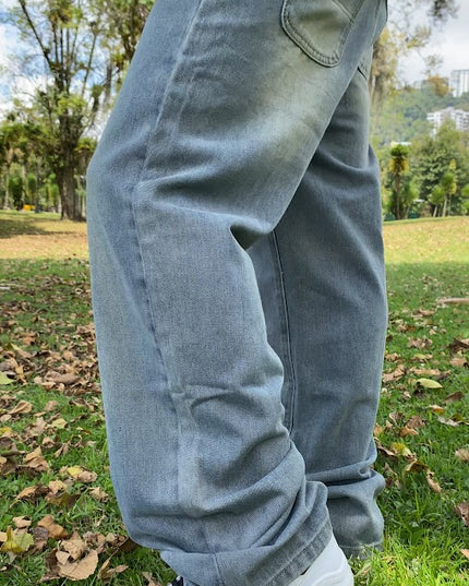 Pantalon Baggy Azul MMela Desgastado
