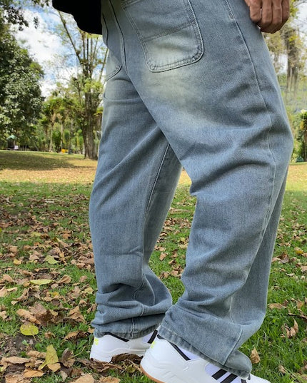 Pantalon Baggy Azul MMela Desgastado