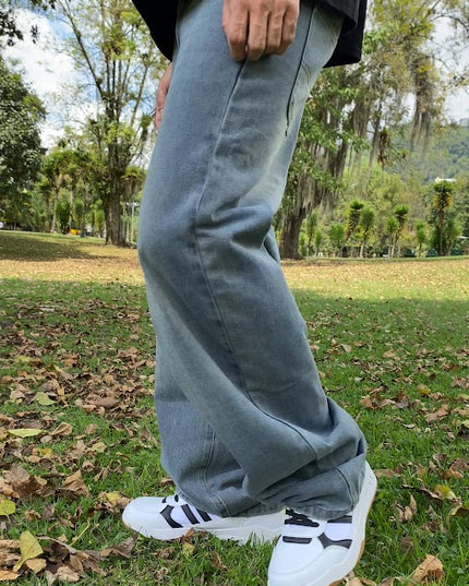 Pantalon Baggy Azul MMela Desgastado