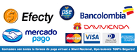 <p>Pagos 100% seguros y Pago contra entrega</p>